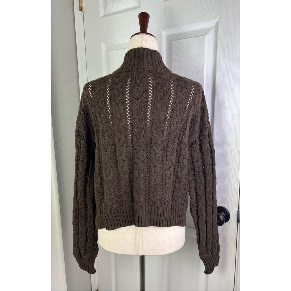 ABLE Ruth Cable Knit Cropped Cardigan - Picture 5 of 11